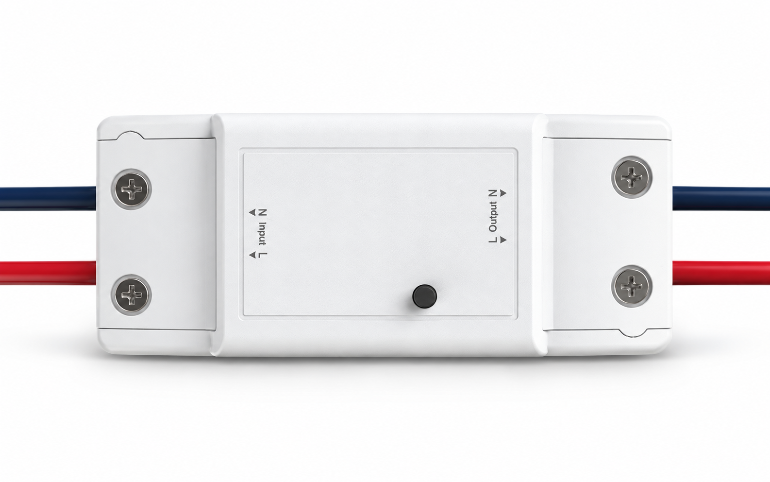 Công tắc PPSwitch màu trắng với dây điện xanh và đỏ